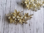 Fascinator Gold - 2 Blätter Haarspangen mit Zierperlen und Strass Steinen