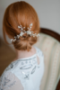 Perlen Haarnadeln mit Blüten - Haarschmuck für die Braut